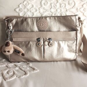 Kipling- New Angie Metallic Glow Crossbody Travel Bag NWOT